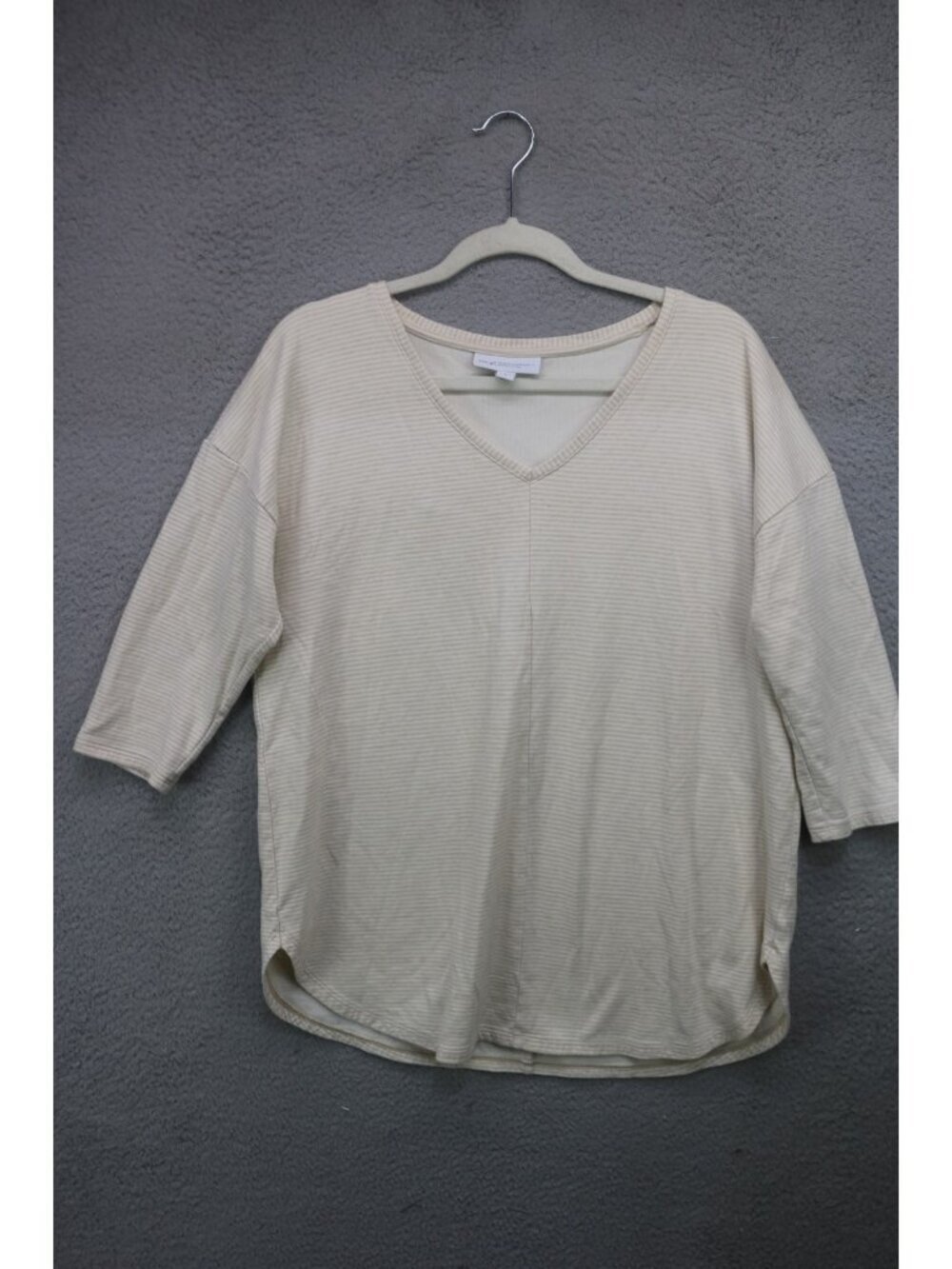 Pure Jill 3/4 Sleeve Organic Cotton Striped Tunic-Medium-Soft-Sustainable